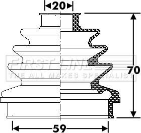 First Line FCB6281 - Joint-soufflet, arbre de commande cwaw.fr