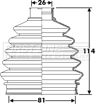 First Line FCB6287 - Joint-soufflet, arbre de commande cwaw.fr