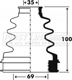 First Line FCB2903 - Joint-soufflet, arbre de commande cwaw.fr