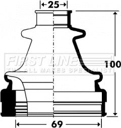 First Line FCB2902 - Joint-soufflet, arbre de commande cwaw.fr