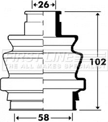 First Line FCB2911 - Joint-soufflet, arbre de commande cwaw.fr