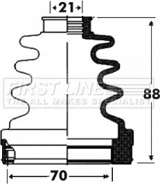 First Line FCB2918 - Joint-soufflet, arbre de commande cwaw.fr