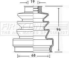 First Line FCB2445 - Joint-soufflet, arbre de commande cwaw.fr