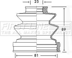 First Line FCB2458 - Joint-soufflet, arbre de commande cwaw.fr