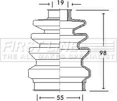 First Line FCB2418 - Joint-soufflet, arbre de commande cwaw.fr