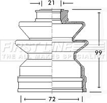 First Line FCB2484 - Joint-soufflet, arbre de commande cwaw.fr