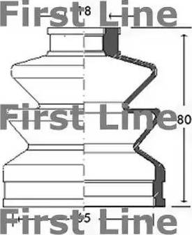 First Line FCB2480 - Joint-soufflet, arbre de commande cwaw.fr