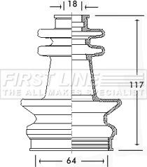 First Line FCB2597 - Joint-soufflet, arbre de commande cwaw.fr