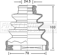 First Line FCB2648 - Joint-soufflet, arbre de commande cwaw.fr