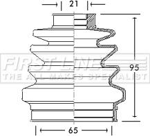 First Line FCB2687 - Joint-soufflet, arbre de commande cwaw.fr