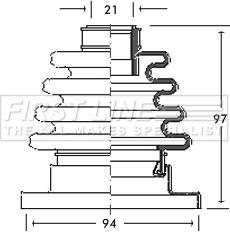 First Line FCB2674 - Joint-soufflet, arbre de commande cwaw.fr