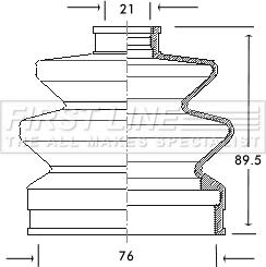 First Line FCB2045 - Joint-soufflet, arbre de commande cwaw.fr