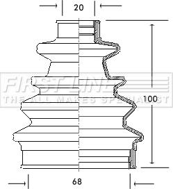 First Line FCB2040 - Joint-soufflet, arbre de commande cwaw.fr