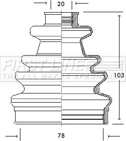 First Line FCB2041 - Joint-soufflet, arbre de commande cwaw.fr