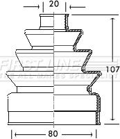 First Line FCB2065 - Joint-soufflet, arbre de commande cwaw.fr