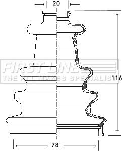 First Line FCB2080 - Joint-soufflet, arbre de commande cwaw.fr