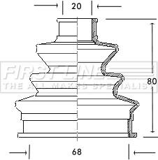 First Line FCB2032 - Joint-soufflet, arbre de commande cwaw.fr