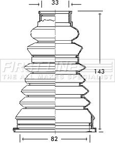 First Line FCB2163 - Joint-soufflet, arbre de commande cwaw.fr