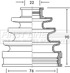 First Line FCB2107 - Joint-soufflet, arbre de commande cwaw.fr