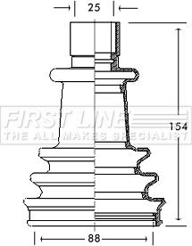 First Line FCB2115 - Joint-soufflet, arbre de commande cwaw.fr