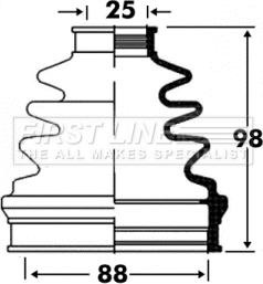 First Line FCB2849 - Joint-soufflet, arbre de commande cwaw.fr