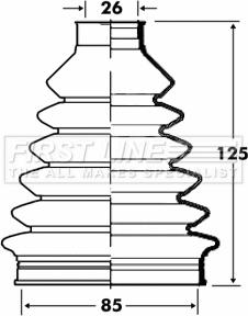 First Line FCB2843 - Joint-soufflet, arbre de commande cwaw.fr