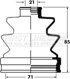 First Line FCB2847 - Joint-soufflet, arbre de commande cwaw.fr