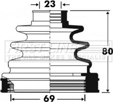 First Line FCB2854 - Joint-soufflet, arbre de commande cwaw.fr