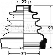 First Line FCB2853 - Joint-soufflet, arbre de commande cwaw.fr