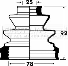 First Line FCB2868 - Joint-soufflet, arbre de commande cwaw.fr