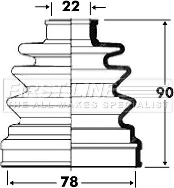 First Line FCB2809 - Joint-soufflet, arbre de commande cwaw.fr