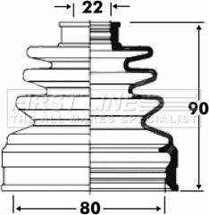 First Line FCB2814 - Joint-soufflet, arbre de commande cwaw.fr