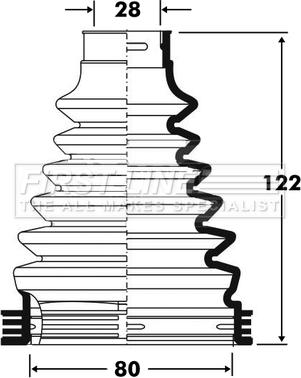 First Line FCB2812 - Joint-soufflet, arbre de commande cwaw.fr