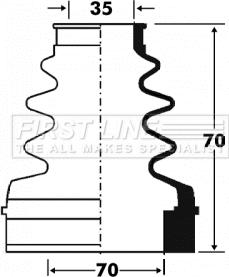 First Line FCB2880 - Joint-soufflet, arbre de commande cwaw.fr