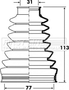 First Line FCB2831 - Joint-soufflet, arbre de commande cwaw.fr