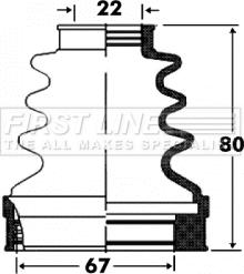 First Line FCB2870 - Joint-soufflet, arbre de commande cwaw.fr