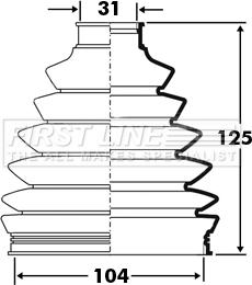 First Line FCB2395 - Joint-soufflet, arbre de commande cwaw.fr