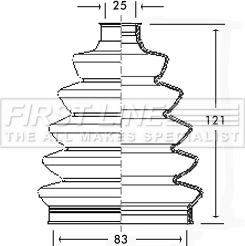 First Line FCB2343 - Joint-soufflet, arbre de commande cwaw.fr