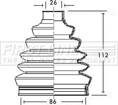 First Line FCB2350R - Joint-soufflet, arbre de commande cwaw.fr