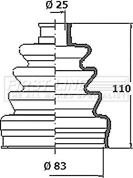 First Line FCB2363R - Joint-soufflet, arbre de commande cwaw.fr