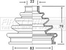 First Line FCB2301 - Joint-soufflet, arbre de commande cwaw.fr