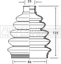 First Line FCB2302R - Joint-soufflet, arbre de commande cwaw.fr