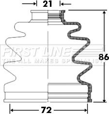 First Line FCB2385 - Joint-soufflet, arbre de commande cwaw.fr