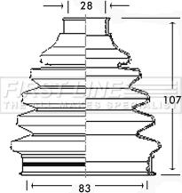 First Line FCB2330 - Joint-soufflet, arbre de commande cwaw.fr