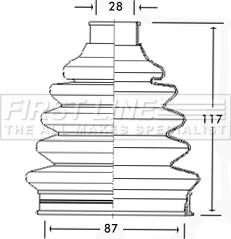 First Line FCB2331 - Joint-soufflet, arbre de commande cwaw.fr