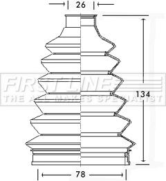 First Line FCB2337 - Joint-soufflet, arbre de commande cwaw.fr