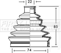 First Line FCB2326 - Joint-soufflet, arbre de commande cwaw.fr