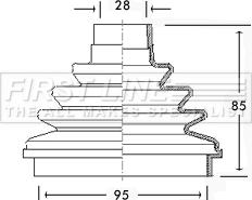 First Line FCB2320 - Joint-soufflet, arbre de commande cwaw.fr