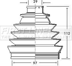 First Line FCB2321 - Joint-soufflet, arbre de commande cwaw.fr