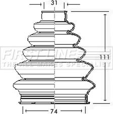 First Line FCB2327 - Joint-soufflet, arbre de commande cwaw.fr